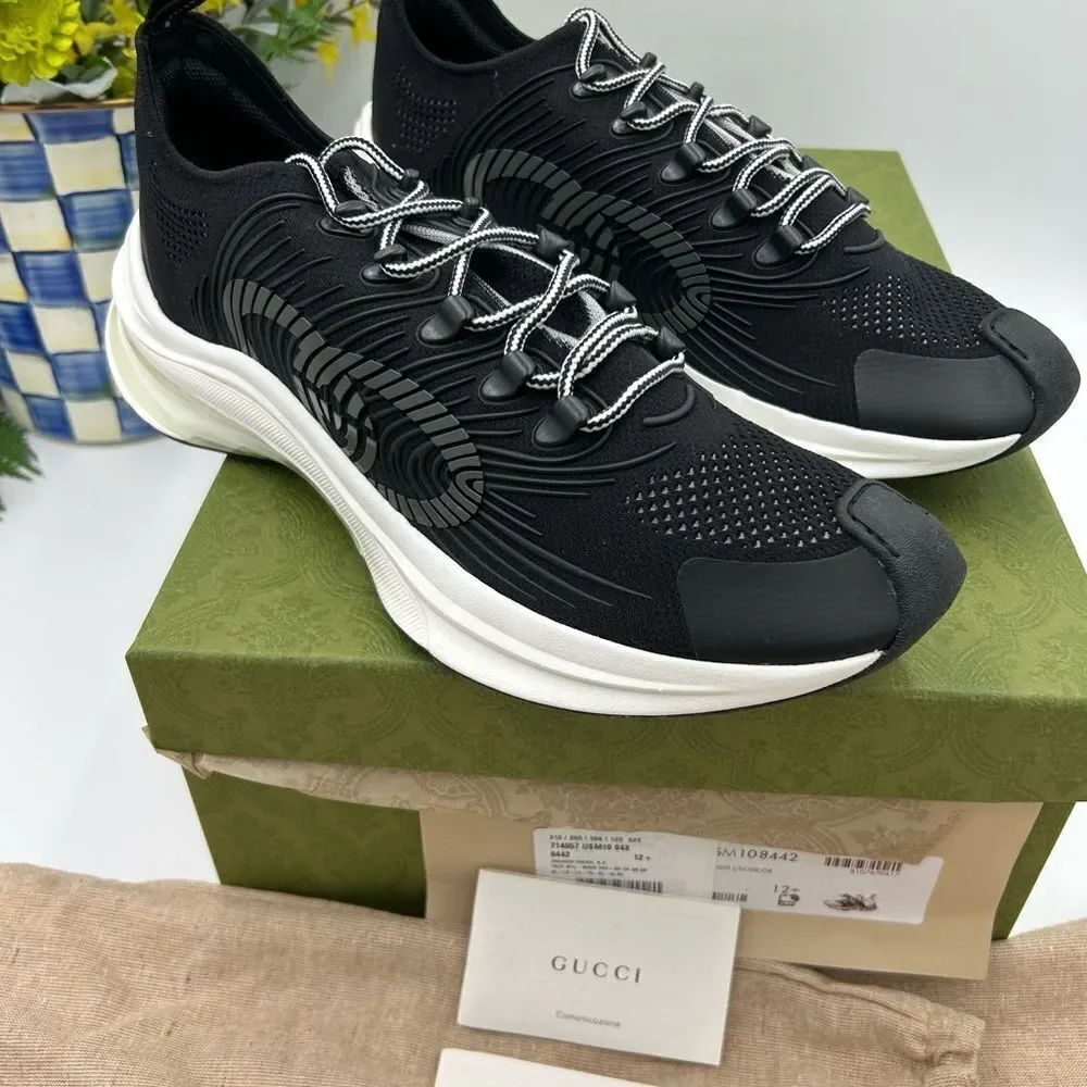 Men’s Gucci run interlocking G sneakers size 12.5 made in Italy